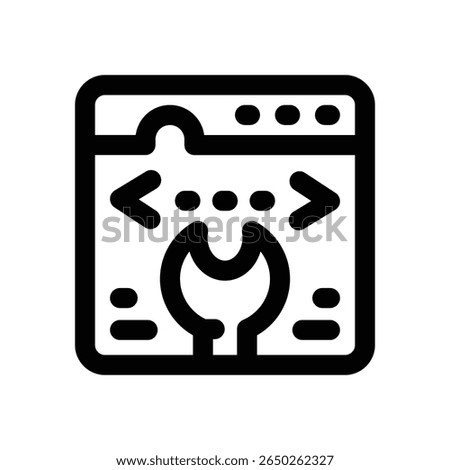 software service line icon. Clean and minimalist vector icon for websites, mobile apps, presentations, and logos. Fully scalable and customizable for any project.