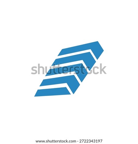 Software as a service symbol with multiple layered arrows moving forward showing business progress and increasing revenue