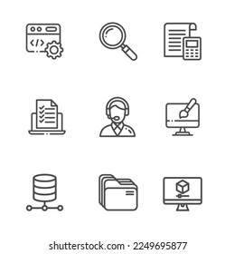 Software Services Infographic vector icons 