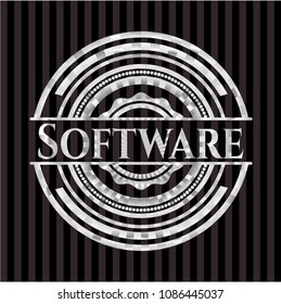  Software silver shiny badge