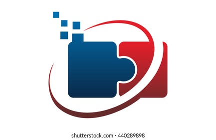 Software Solution Logo template isolated