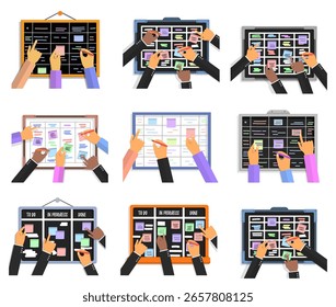 Software sprint diagram presenting agile engineering process continuous meeting work iteration plan update strategy method waterfall status symbol development feedback collective

