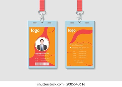 Software Staff ID Card Vector Design. Flat Identity Card Design Vector Illustration