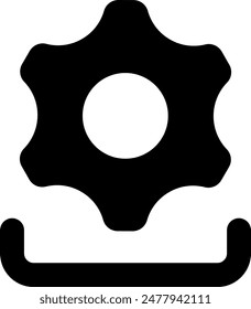 Software System Installing Updates Filled Icon. Simple vector illustration editable stroke.