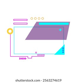 software tech banner cartoon. hardware ai, blockchain cloud, data analytics software tech banner sign. isolated symbol vector illustration