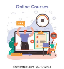 Software tester online service or platform. Application or website code testing. Software development and debugging. IT specialist searching for bugs. Online course. Flat vector illustration