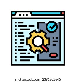 software testing color icon vector. software testing sign. isolated symbol illustration