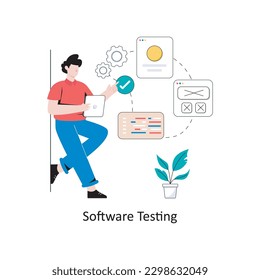 Software Testing Flat Style Design Vector illustration. Stock illustration