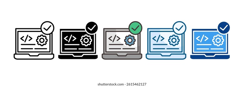 Software Testing Icon Set Multiple Style Collection