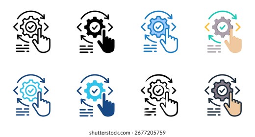 Software Testing icon set multiple style collection 

