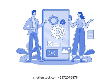 Software Testing Illustration concept on white background
