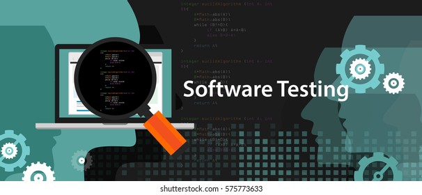 Software Testing Looking Closer Close-up To The Source Code Script To Find Error