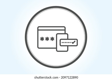 Software token factor icon vector design - Shutterstock ID 2097122890
