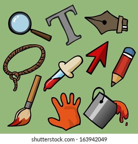 Software tool set. Vector illustration