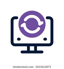 software update dual tone icon. Sleek and modern vector icon for websites, mobile apps, marketing materials, and corporate design. Fully scalable and ready to use.