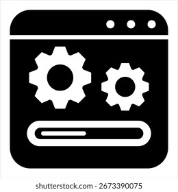 Actualizar de software Glifo Icono único Ilustración
