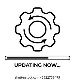 Icono de Actualizar de software, Símbolo de Actualizar de computadora y teléfono móvil, Instalación de aplicaciones, Signo de software de Actualizar, Vector e ilustración de Actualizar de sistema