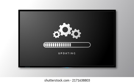 Actualización de software para actualización de equipo de tv portátil. Cargar el hardware del sistema de actualización de software