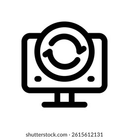software update line icon. Clean and minimalist vector icon for websites, mobile apps, presentations, and logos. Fully scalable and customizable for any project.