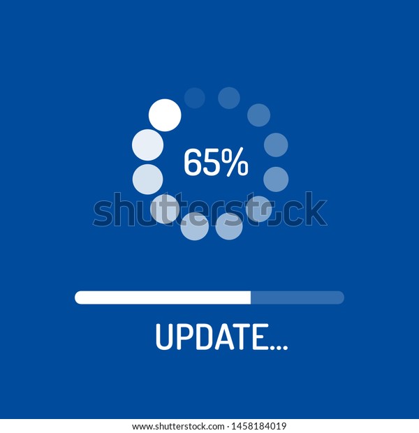 Software Update Loading Process Background Pc Stock Vector Royalty Free 1458184019