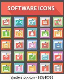 Software and User interface buttons,Colorful version,vector