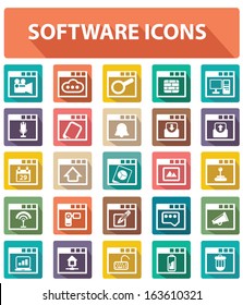 Software and User interface buttons,Colorful version,vector