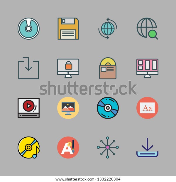 Software Vector Icon Set Stock Vector (Royalty Free) 1332220304 ...