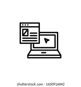 Software vector illustration outline icon. Information Technology EPS 10