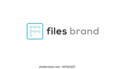 Software vector logo template. High tech symbol.Label design element