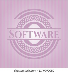 Software vintage pink emblem