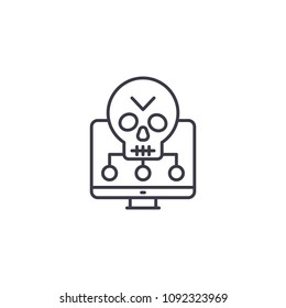 Software vulnerabilities linear icon concept. Software vulnerabilities line vector sign, symbol, illustration.