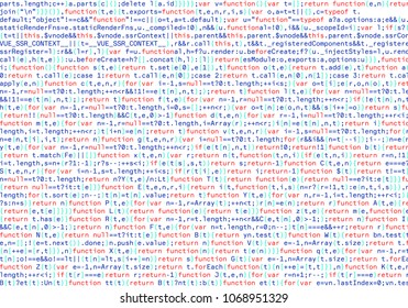 Software. Programmiercode für Webentwickler. Javascript Random Teile von Programm-Code.