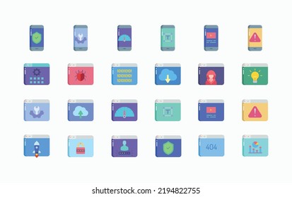 Software and website Development icon set