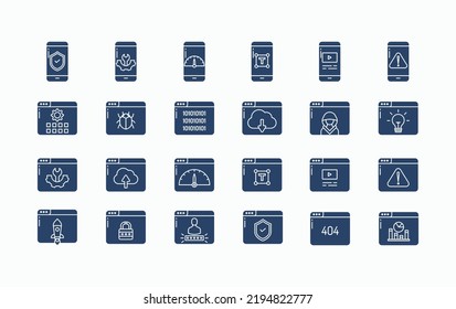 Software and website Development icon set