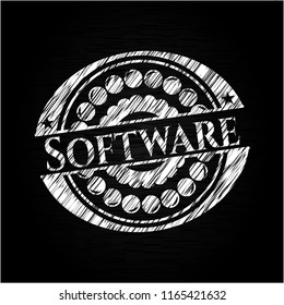 Software written on a blackboard