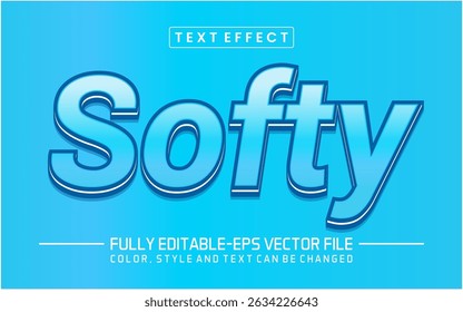 Softy font Text effect editable
