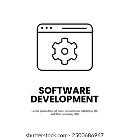 Software-Entwicklung dünnen Umriss Symbol Vektor Design gut für Web oder mobile App