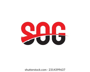 Letra SOG Ilustración del vector de diseño del logotipo inicial