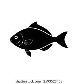 Sohal Tang Silhouette Vector Art and Black Sohal Tang Fish Design