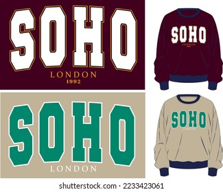 soho london varsity college typography placement graphic design print