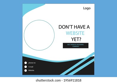 soical media banner design in the blue background 