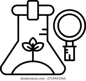 Soil Analysis Line vector Icon Design