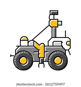 soil analysis robot harvests color icon vector. soil analysis robot harvests sign. isolated symbol illustration