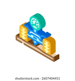 soil analysis robot harvests isometric icon vector. soil analysis robot harvests sign. isolated symbol illustration