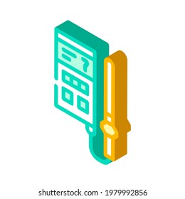 dispositivo de análisis de suelo vector de icono isométrico. ilustración de símbolo aislado