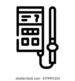 soil analyzer device line icon vector. soil analyzer device sign. isolated contour symbol black illustration