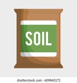 soil bag icon over white background. colorful design. vector illustration