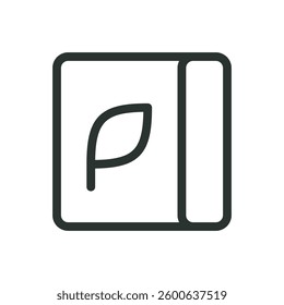 Soil bag line icon, dirt bag vector symbol with editable stroke