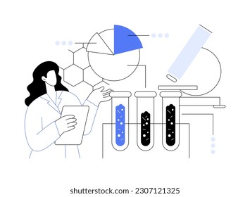 Soil chemistry abstract concept vector illustration. Soil chemical analysis, bioremediation, environmental problem, laboratory service, pollution level, agricultural chemistry abstract metaphor.