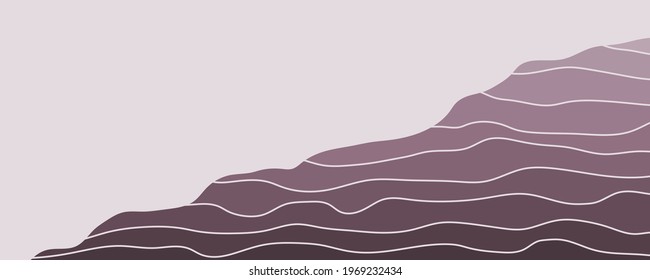 Suelo y pendiente de arcilla. Estructura sedimentaria de cama. 